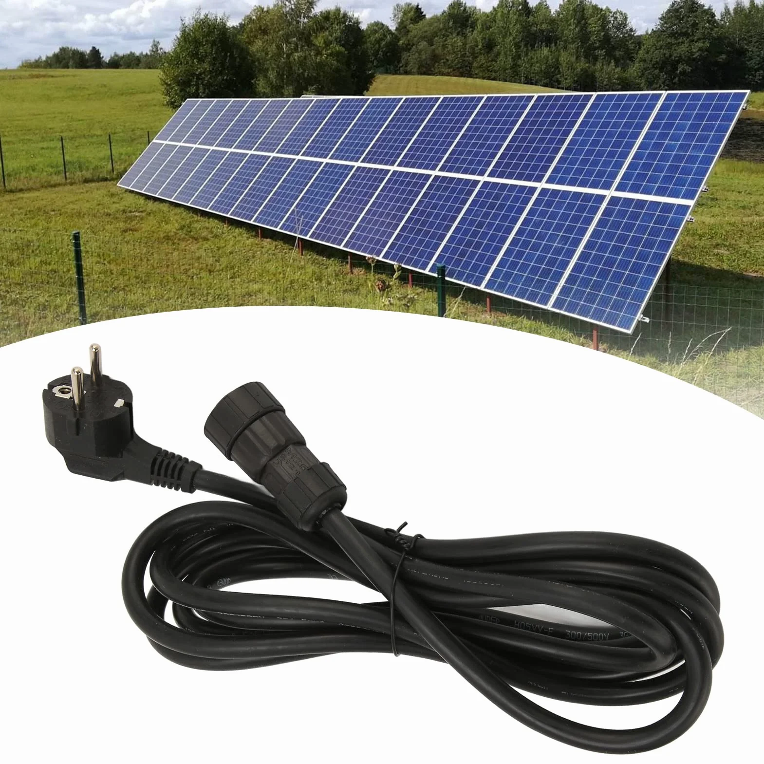 Kabel AC, akcesoria falownika fotowoltaicznego systemu wytwarzania energii słonecznej, do WVC 600, WVC 700, WVC 1200, WVC 1400, 3x1,5mm²
