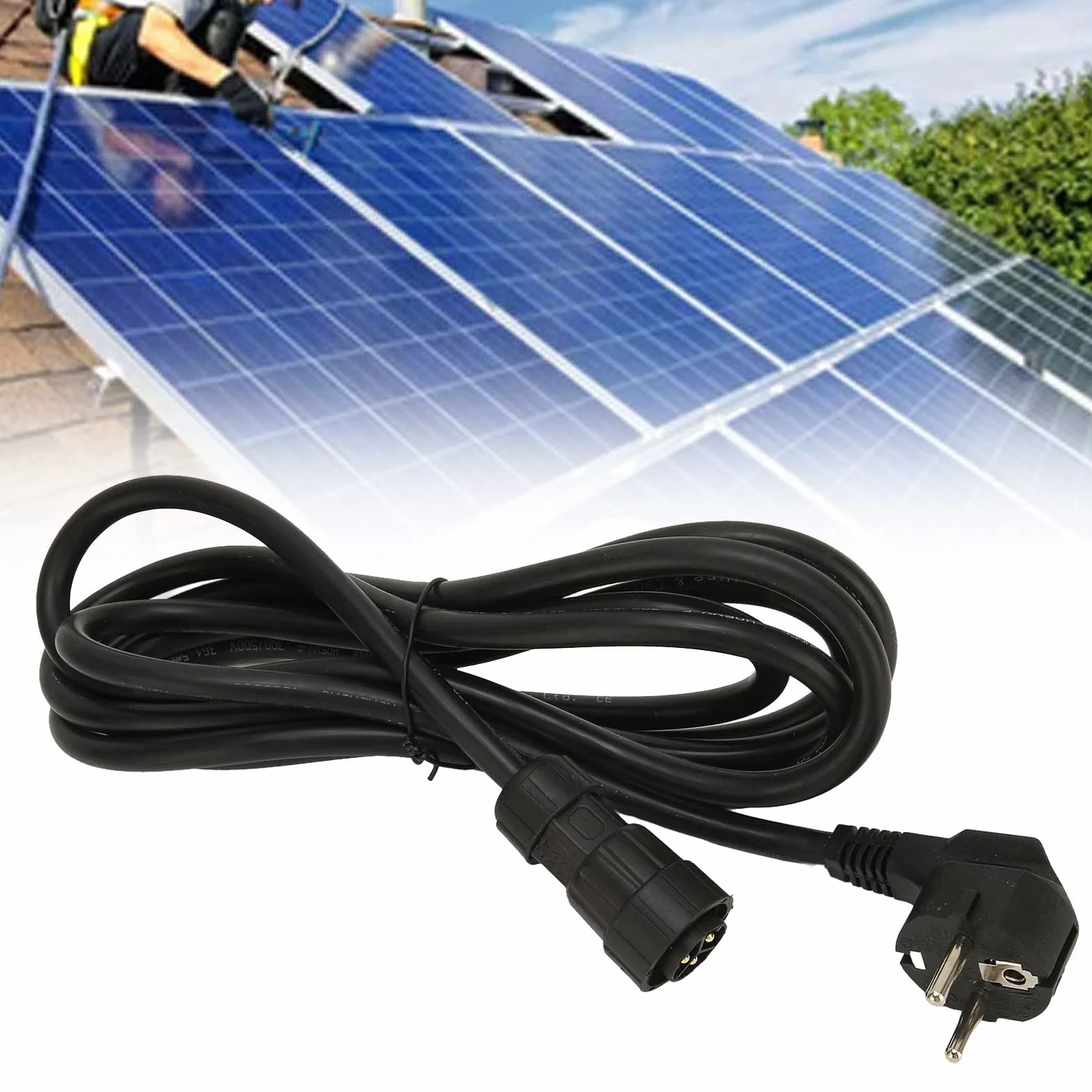 Kabel AC, akcesoria falownika fotowoltaicznego systemu wytwarzania energii słonecznej, do WVC 600, WVC 700, WVC 1200, WVC 1400, 3x1,5mm²