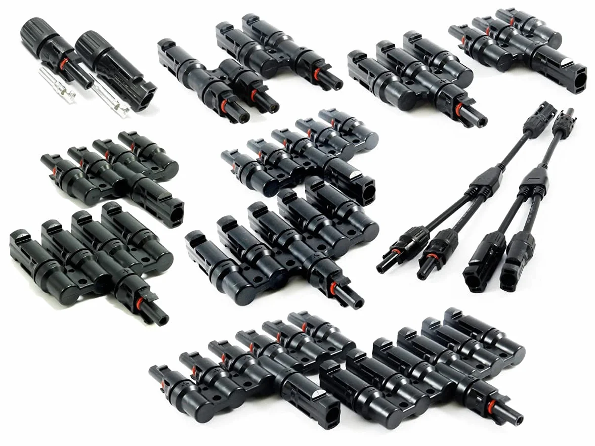 Wtyczka solarna 1-krotna, 2-krotna wtyczka Y, 3-krotna, 4-krotna, 5-krotna, 6-krotna rozdzielnica kabla, złącze fotowoltaiczne, wtyczka solarna (kabel Y-2 gniazda)