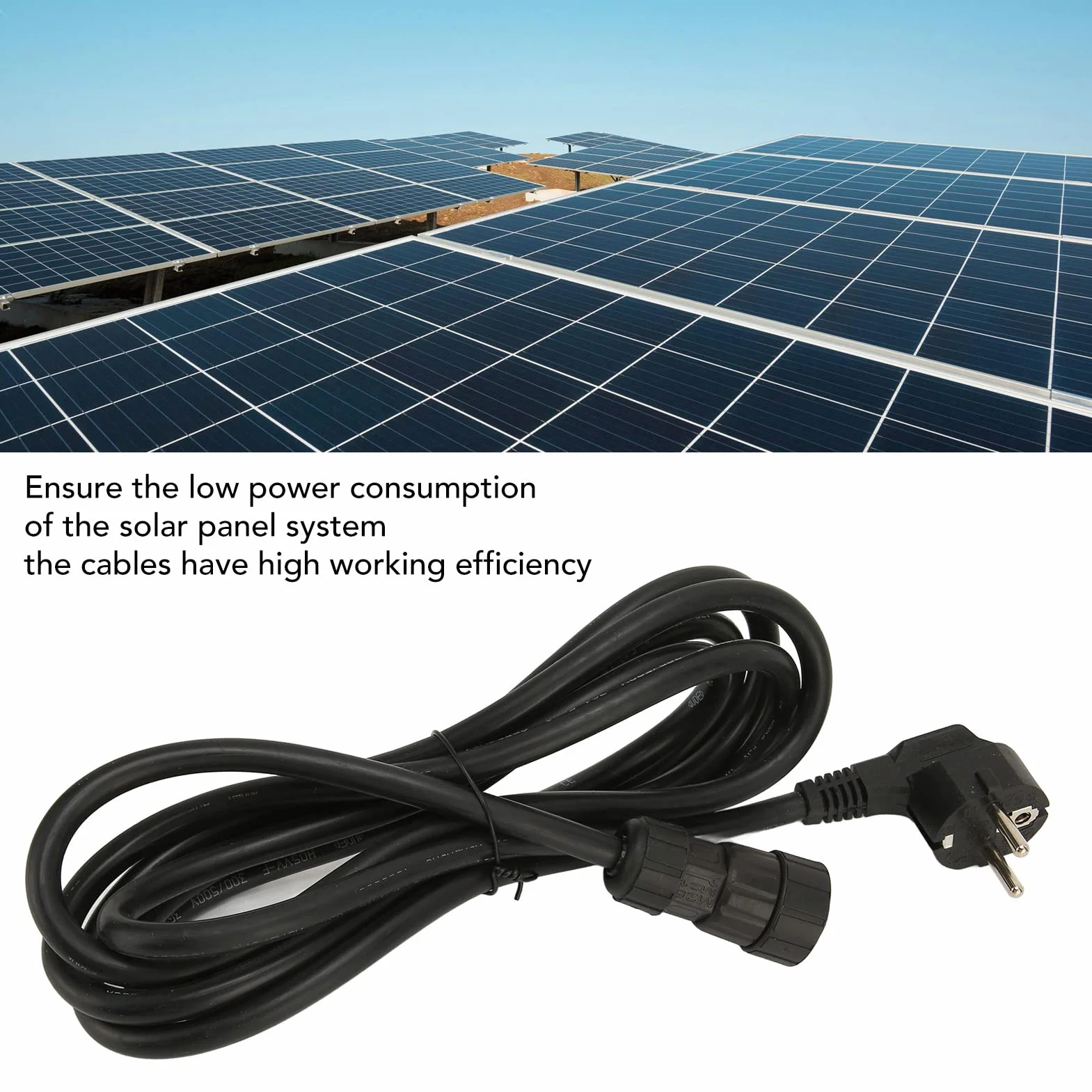 Kabel AC, akcesoria falownika fotowoltaicznego systemu wytwarzania energii słonecznej, do WVC 600, WVC 700, WVC 1200, WVC 1400, 3x1,5mm²
